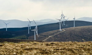 Wind turbines providing a sustainable source of energy - Viking Wind Farm