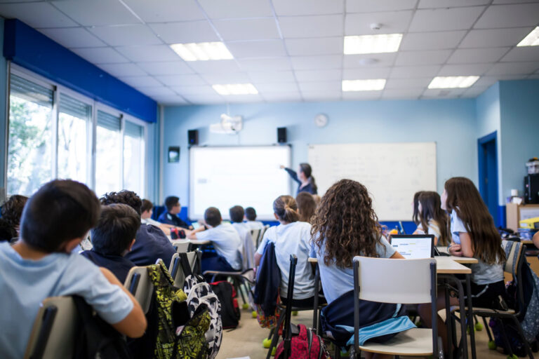 classroom representing education sector