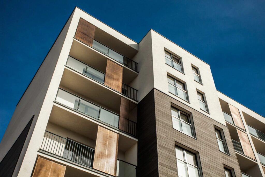 block of buildings to represent property management