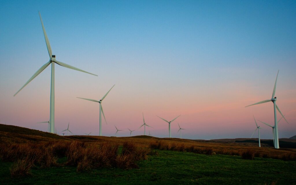 wind turbines at sunrise in scotland representing zonal energy pricing