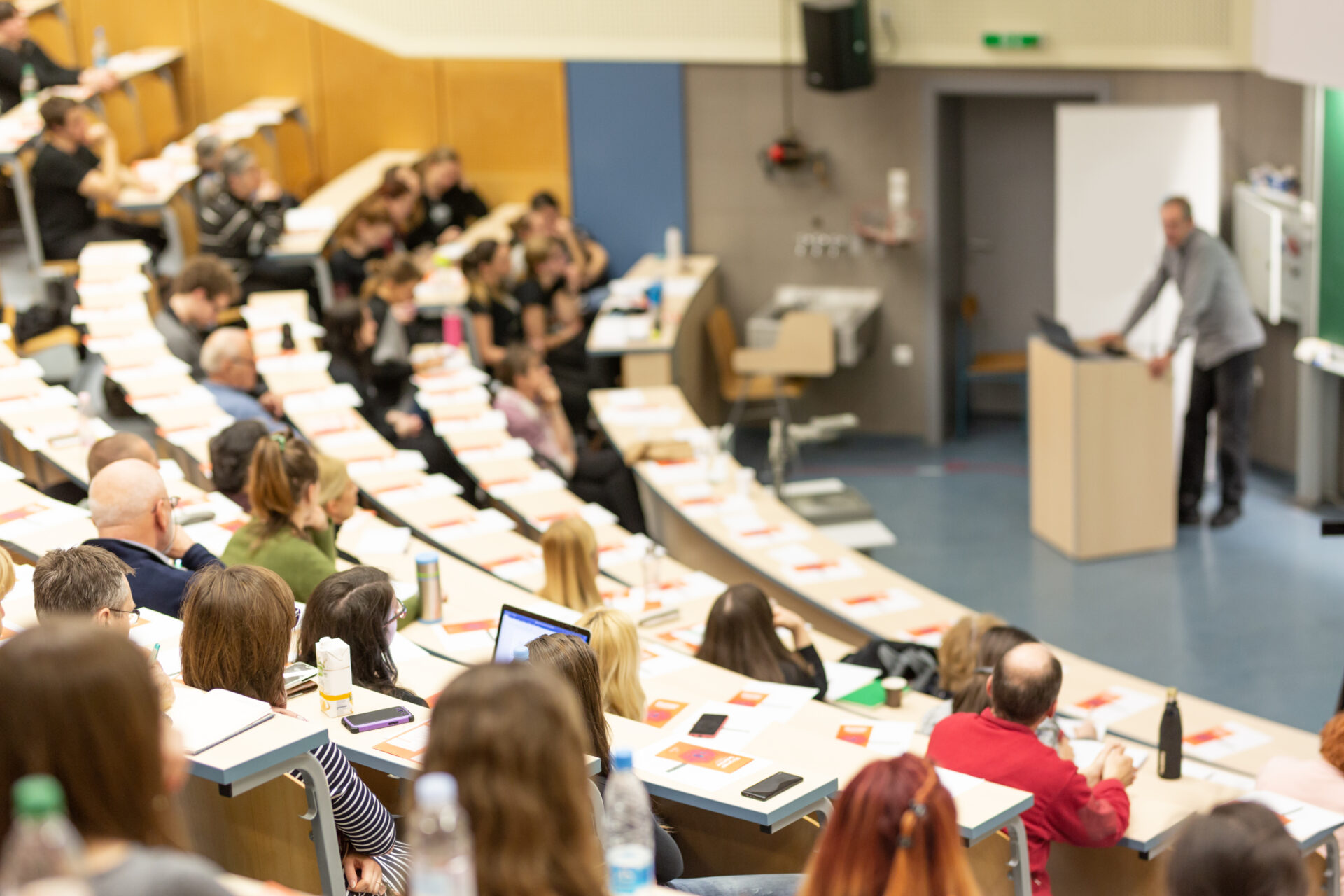 university lecture representing energy efficiency for education
